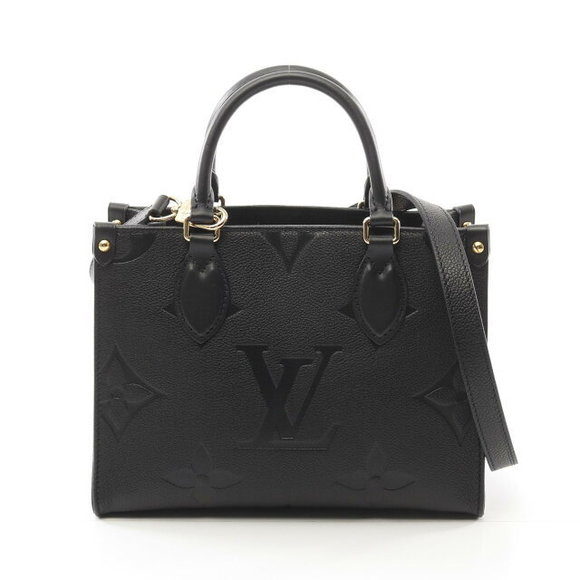 Louis Vuitton Onthego Handbag Leather Empreinte Black - Picture 1 of 7